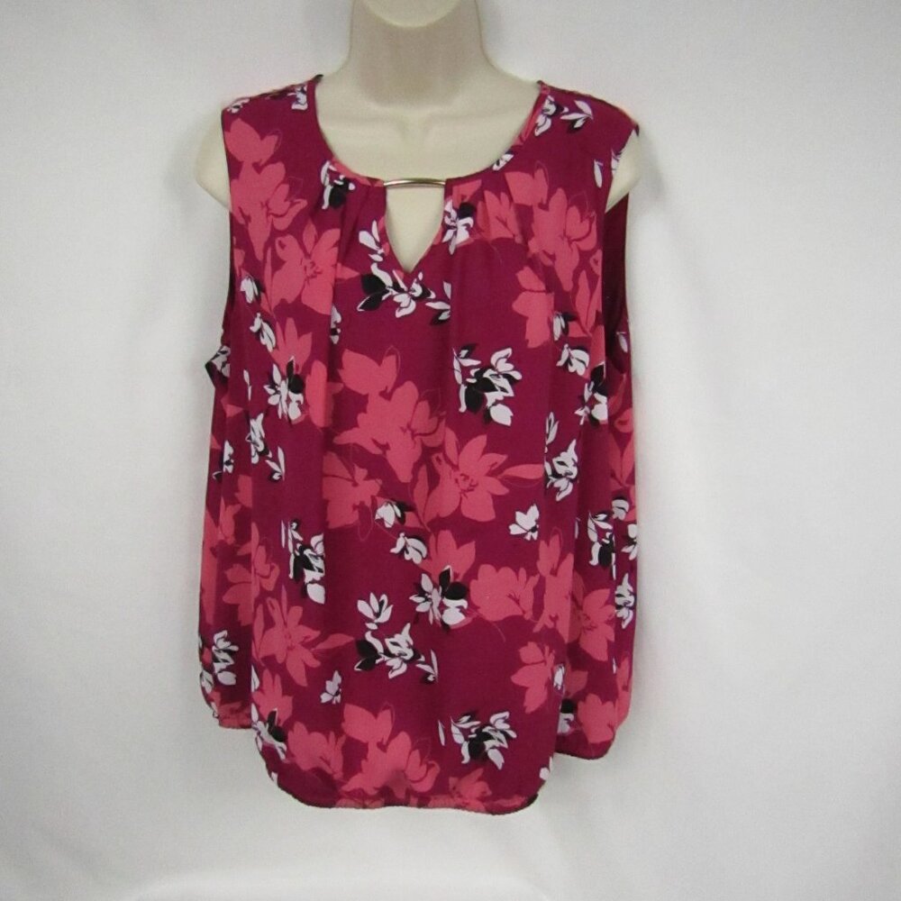 Liz Claiborne | Women's | Blouse | Large | Floral Pattern | Pink